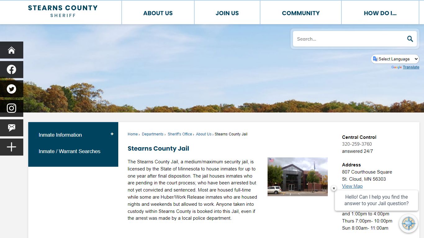 Stearns County Jail | Stearns County, MN - Official Website